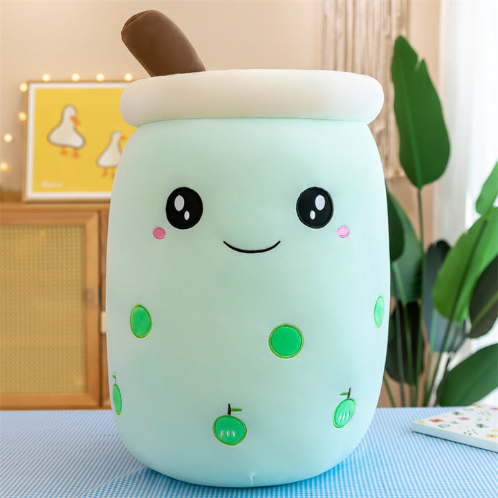 Emulated Fruit Milk Tea Cup Boba Plush
