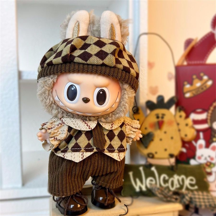 Labubu Designer Clothing & Accessories for Plush Stuff Universal Sitting Standing Blind Box Accessory