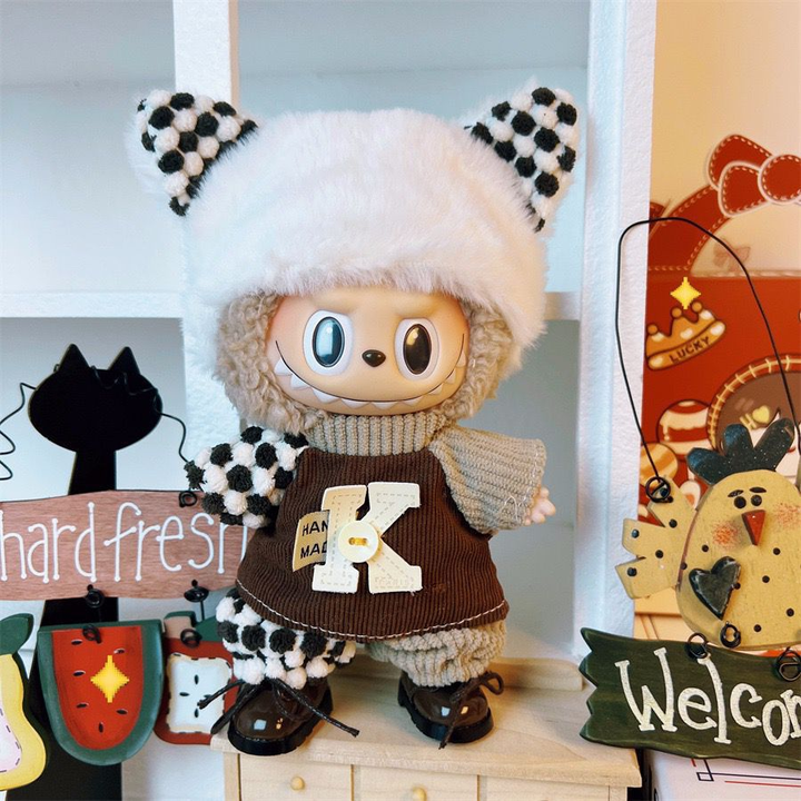 Labubu Designer Clothing & Accessories for Plush Stuff Universal Sitting Standing Blind Box Accessory