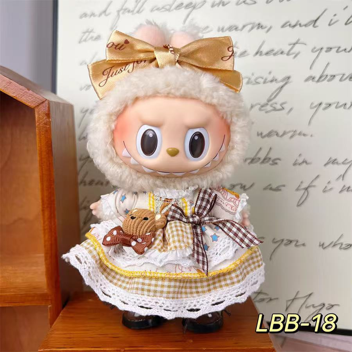 Labubu Designer Clothing & Accessories for Plush Stuff Universal Sitting Standing Blind Box Accessory